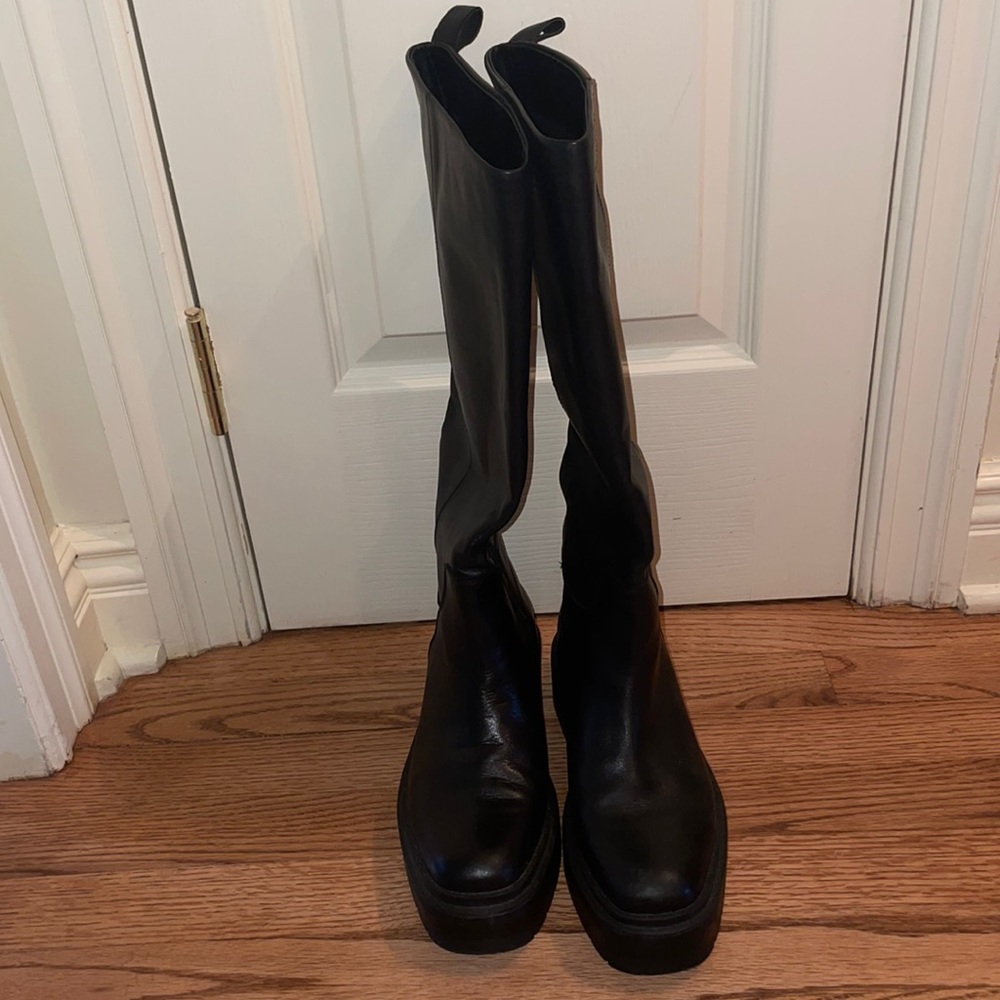 Sam Edelman Knee High Black Leather Boots